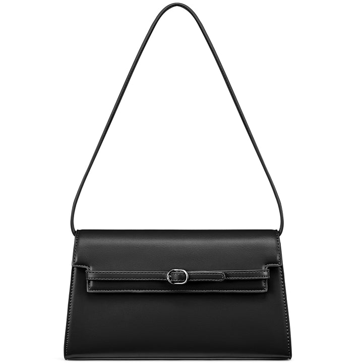 Kweli Belted Elegance Leather Shoulder Bag