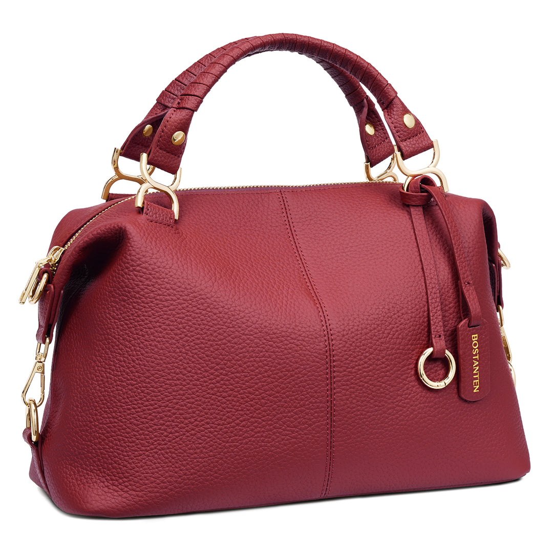 Nevin Genuine Leather Boston Handbag