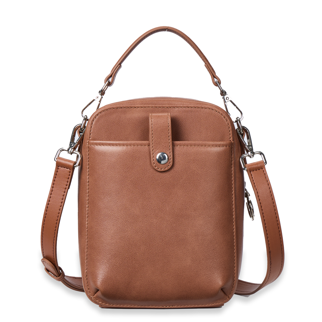 Nevin Vegetable-Tanned Genuine Leather Crossbody Phone Bag