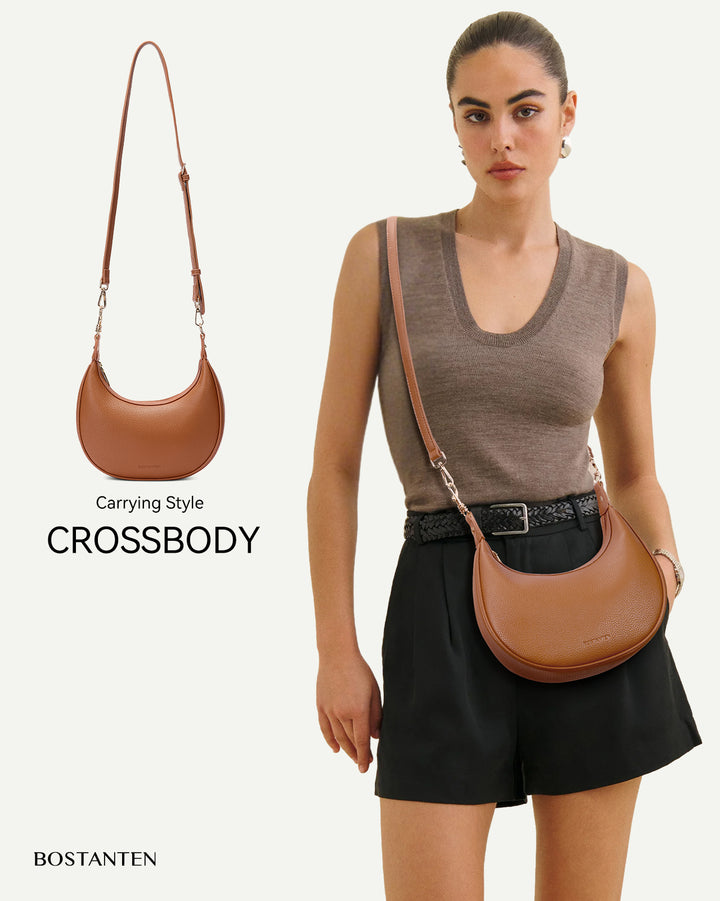 KWELI Crescent Clutch Handbag — Removable Shoulder Strap