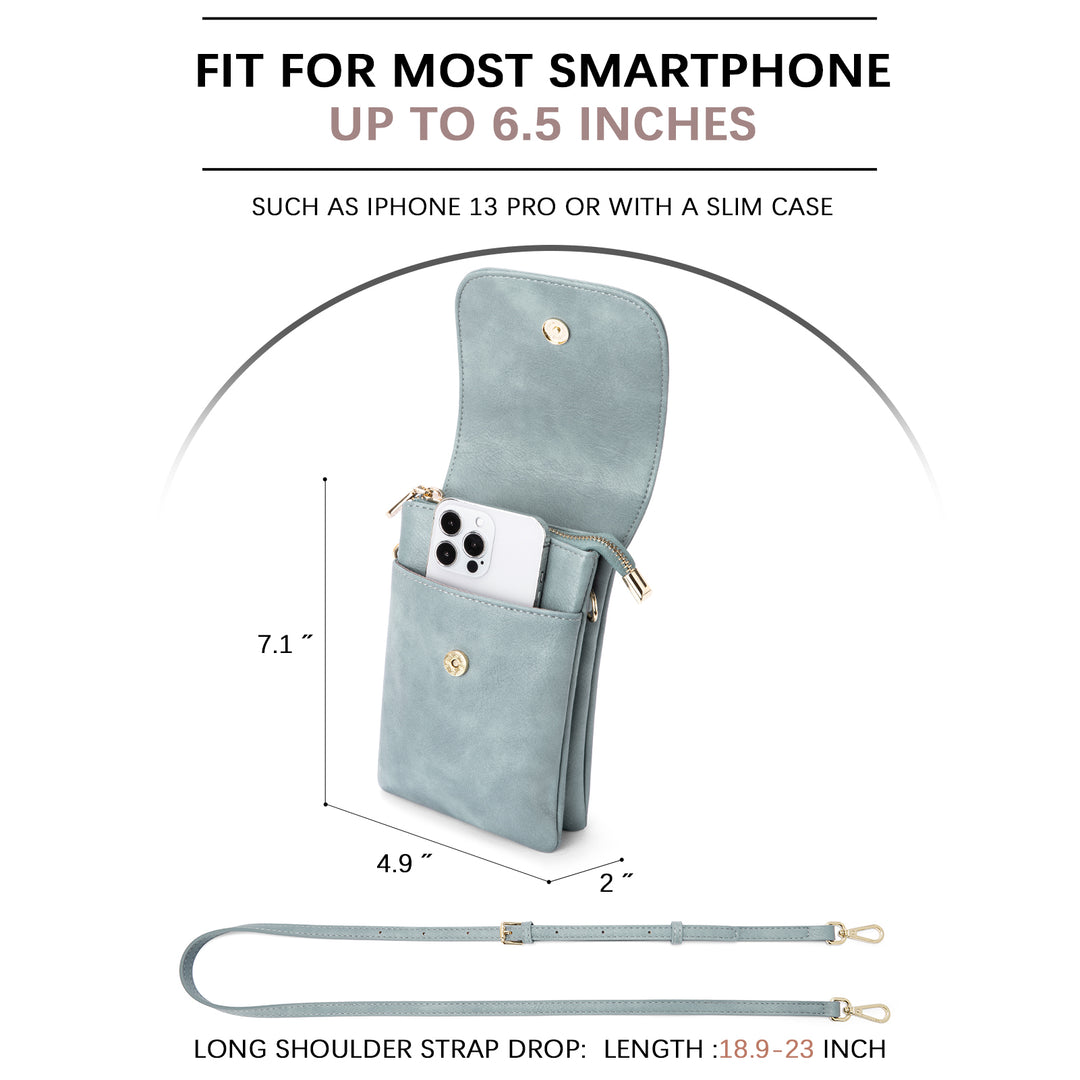 Evelyn Leather Crossbody Phone Wallet For Women —— Boudoir Style