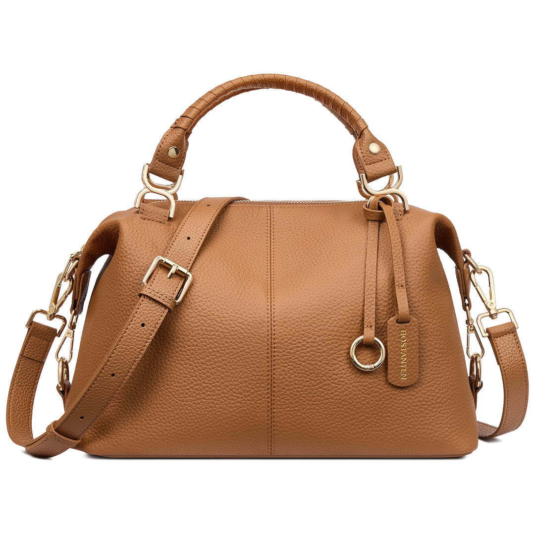 Nevin Genuine Leather Boston Handbag