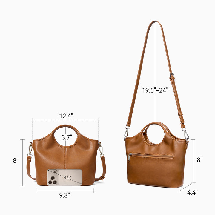 Nevin Vegan Leather Daily Tote Satchel