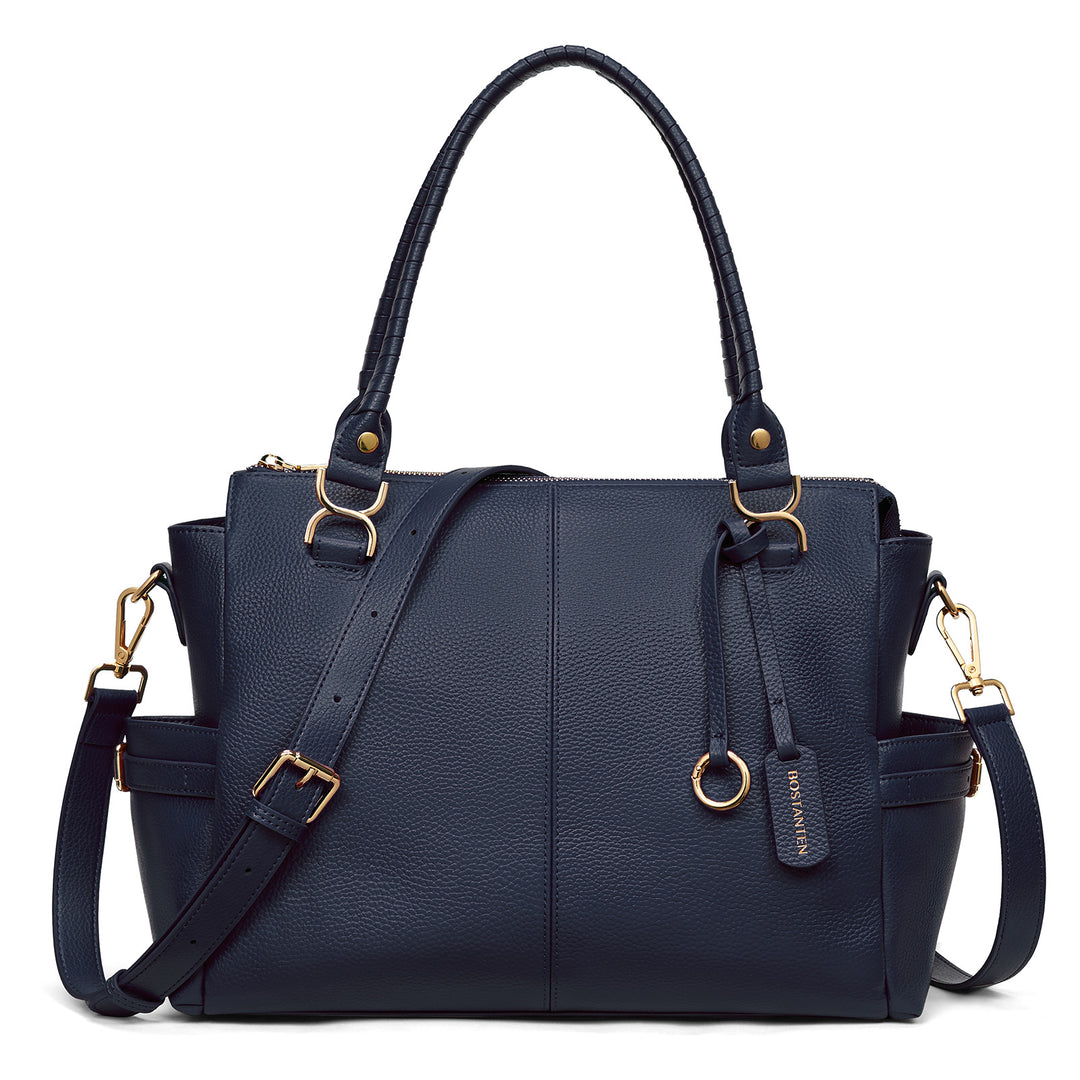 Nevin Genuine Pebbled Leather Everyday Carryall Tote