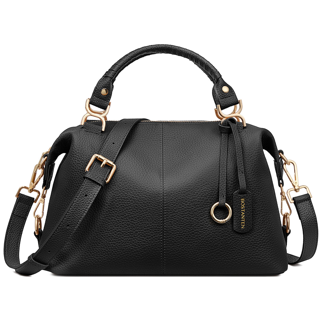 Nevin Genuine Leather Boston Handbag