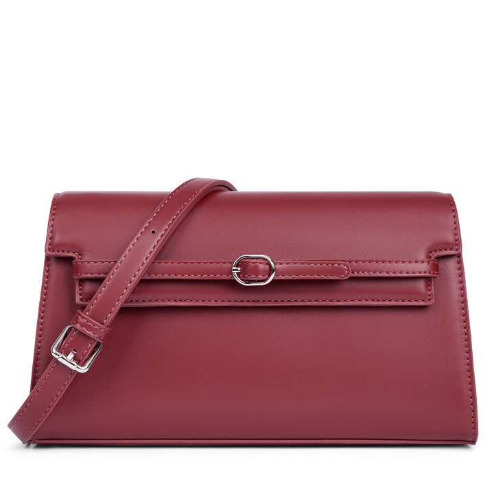 Kweli Belted Elegance Leather Shoulder Bag