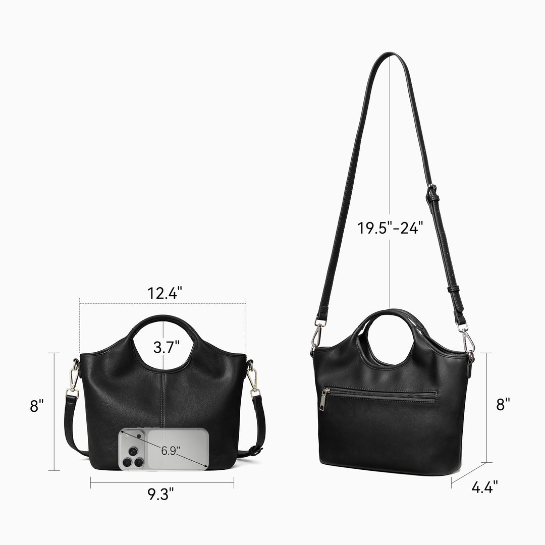 Nevin Vegan Leather Daily Tote Satchel