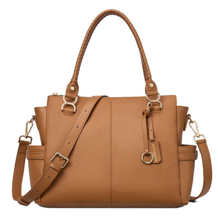 Nevin Genuine Pebbled Leather Everyday Carryall Tote