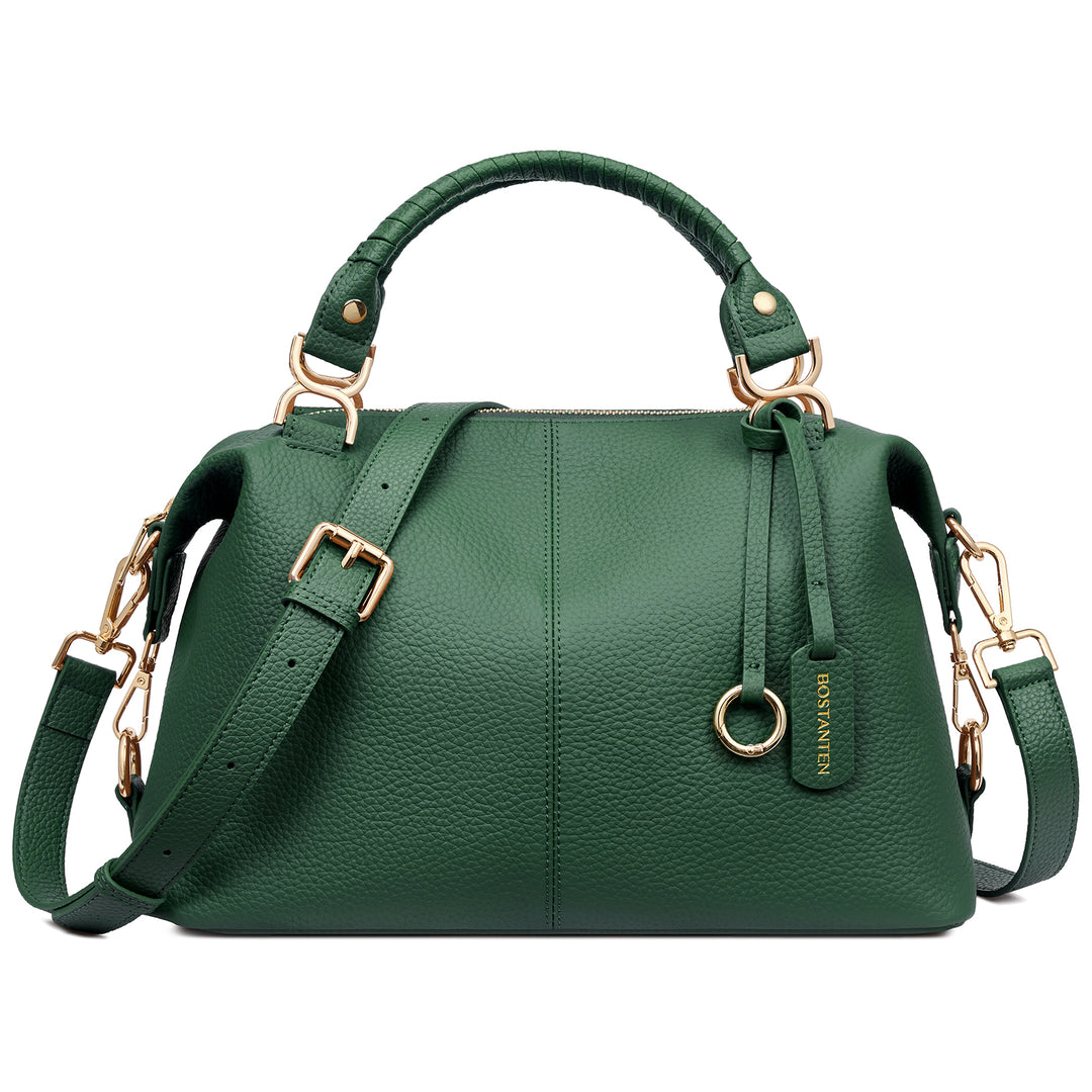 Nevin Genuine Leather Boston Handbag