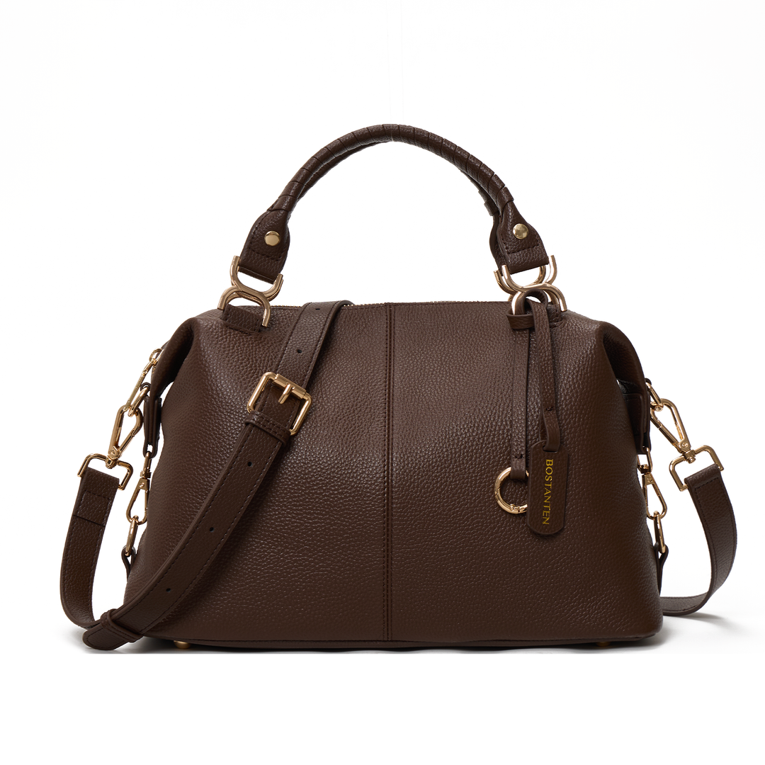 Nevin Genuine Leather Boston Handbag