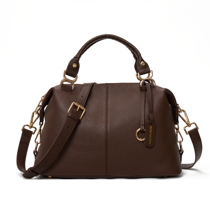 Nevin Genuine Leather Boston Handbag