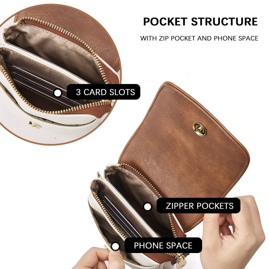 Evelyn Leather Crossbody Phone Wallet For Women —— Boudoir Style