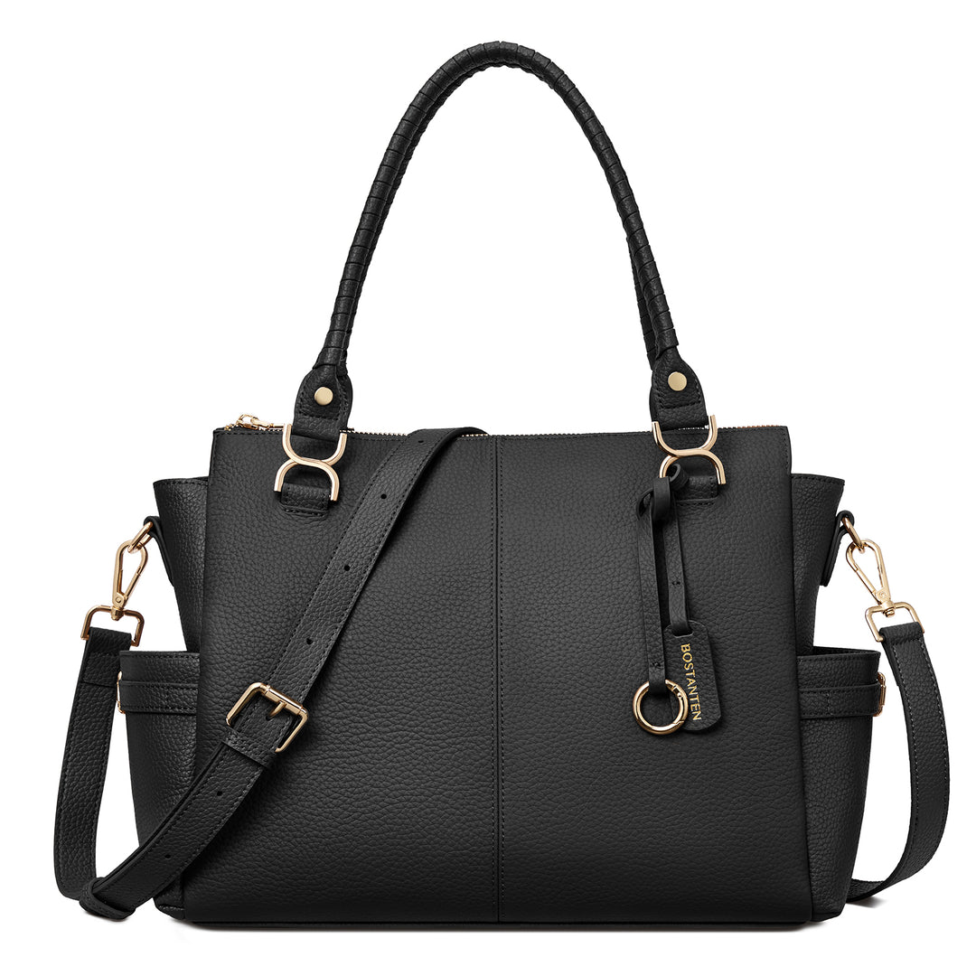 Nevin Genuine Pebbled Leather Everyday Carryall Tote