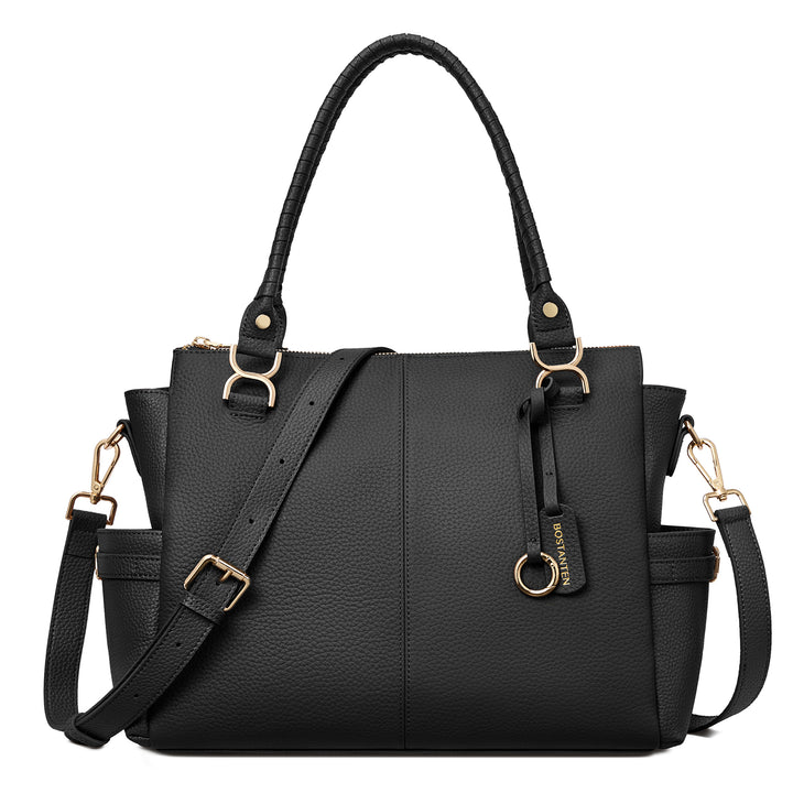 Nevin Genuine Pebbled Leather Everyday Carryall Tote