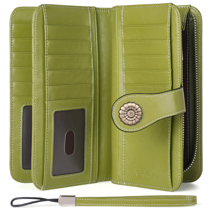 Grass Green Wallet For Women