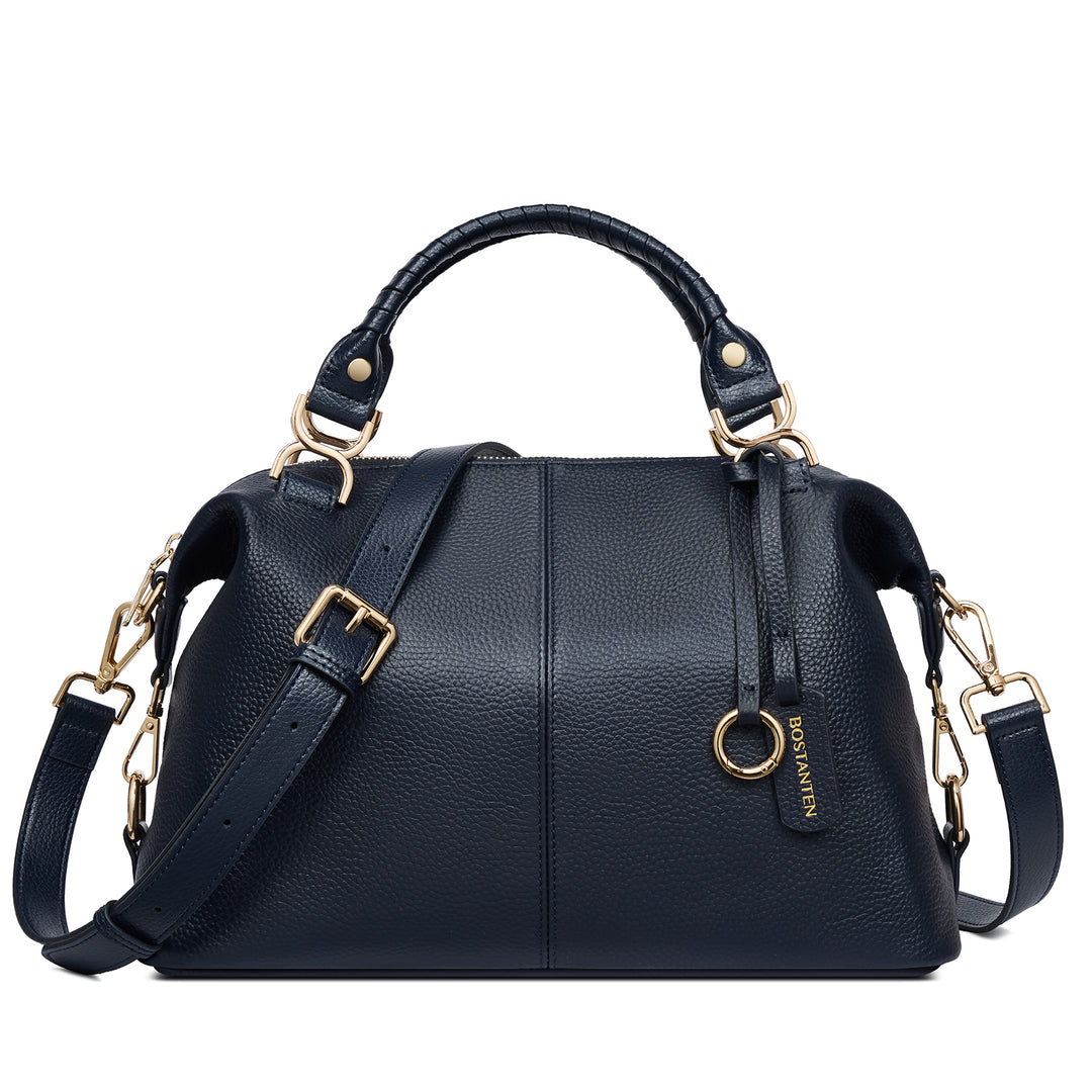 Nevin Genuine Leather Boston Handbag