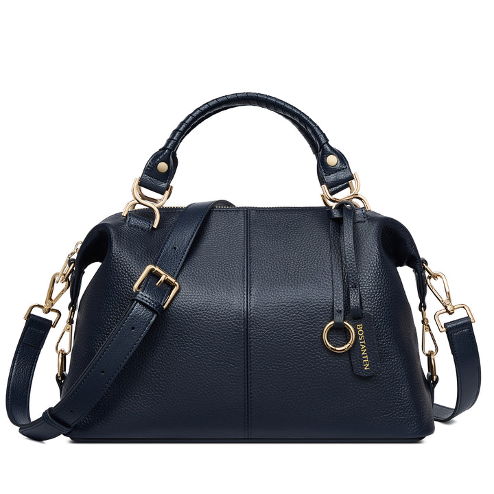 Nevin Genuine Leather Boston Handbag