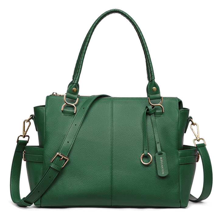 Nevin Genuine Pebbled Leather Everyday Carryall Tote