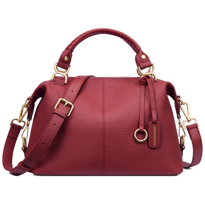 Nevin Genuine Leather Boston Handbag