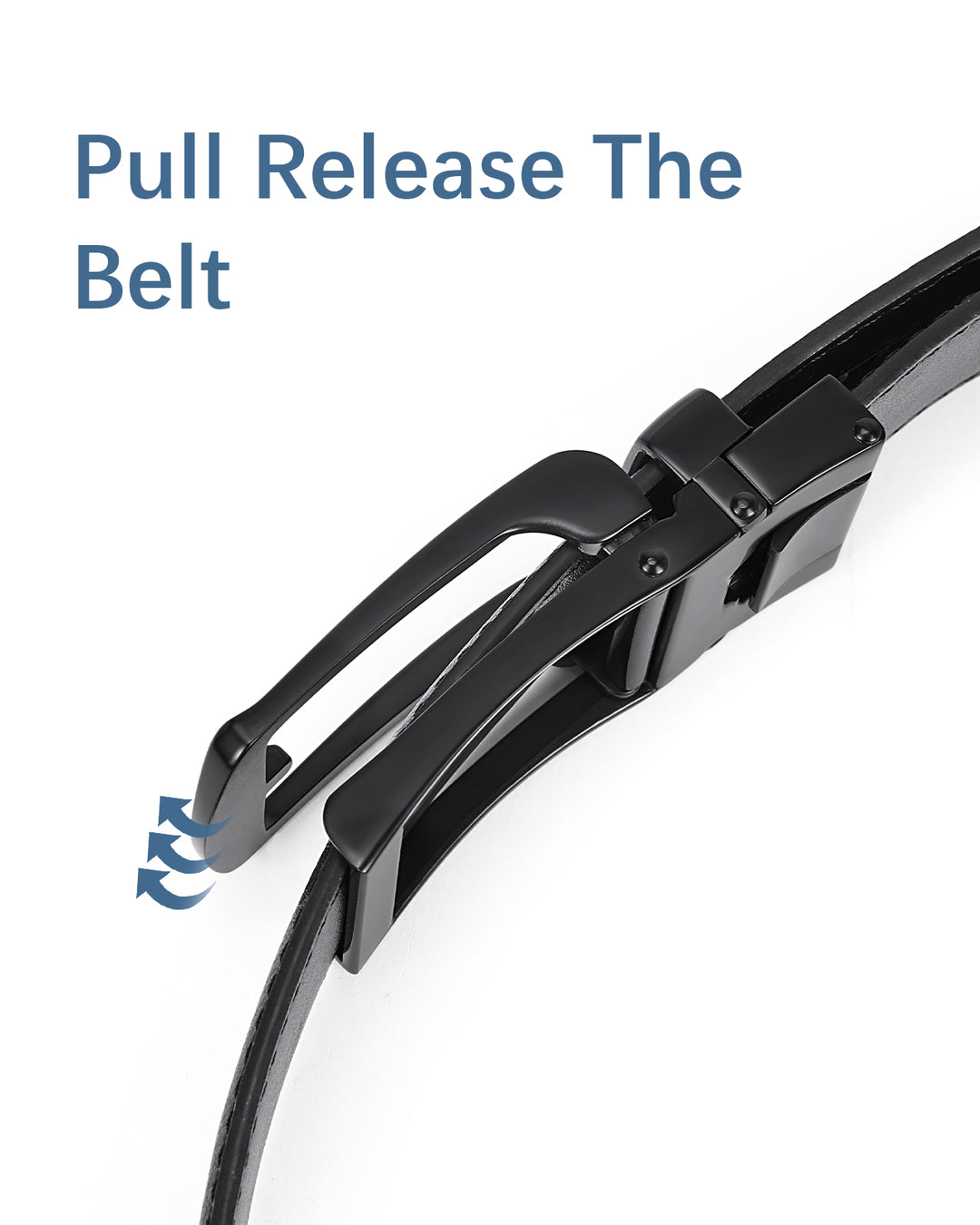 BOSTANTEN Ratchet Leather Belt For Men with Adjustable Buckle, Trim to Fit —Skeleton