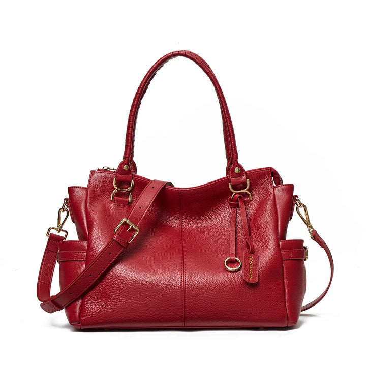 Nevin Genuine Pebbled Leather Everyday Carryall Tote