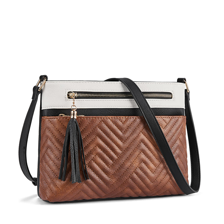 Nola Quilted Trendy Tassel Crossbody Shoulder Bag