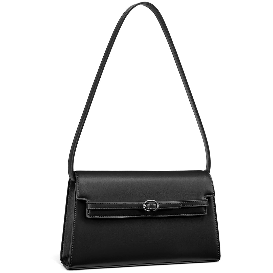 Kweli Belted Elegance Leather Shoulder Bag