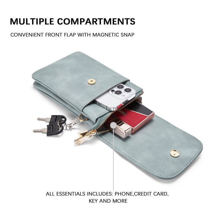 Evelyn Leather Crossbody Phone Wallet For Women —— Boudoir Style