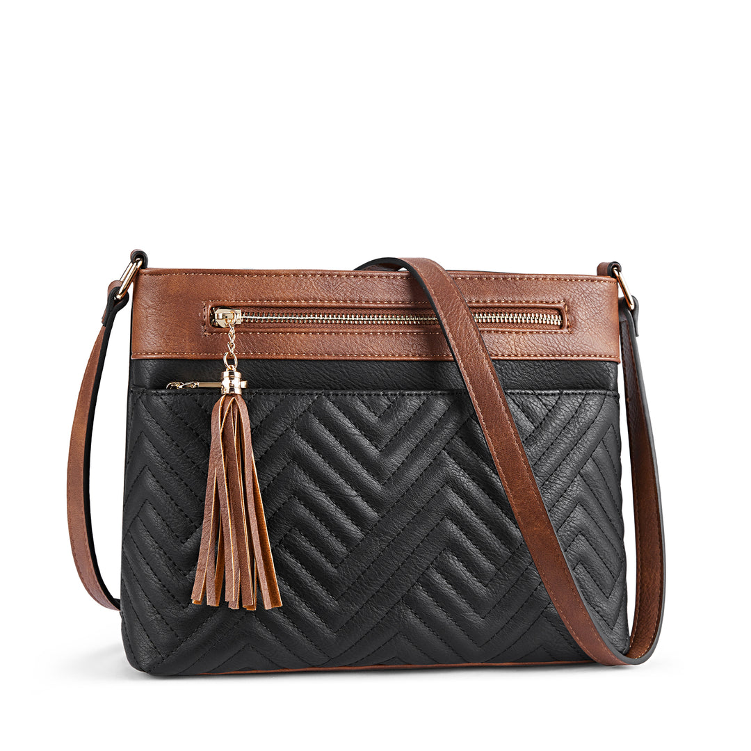Nola Quilted Trendy Tassel Crossbody Shoulder Bag