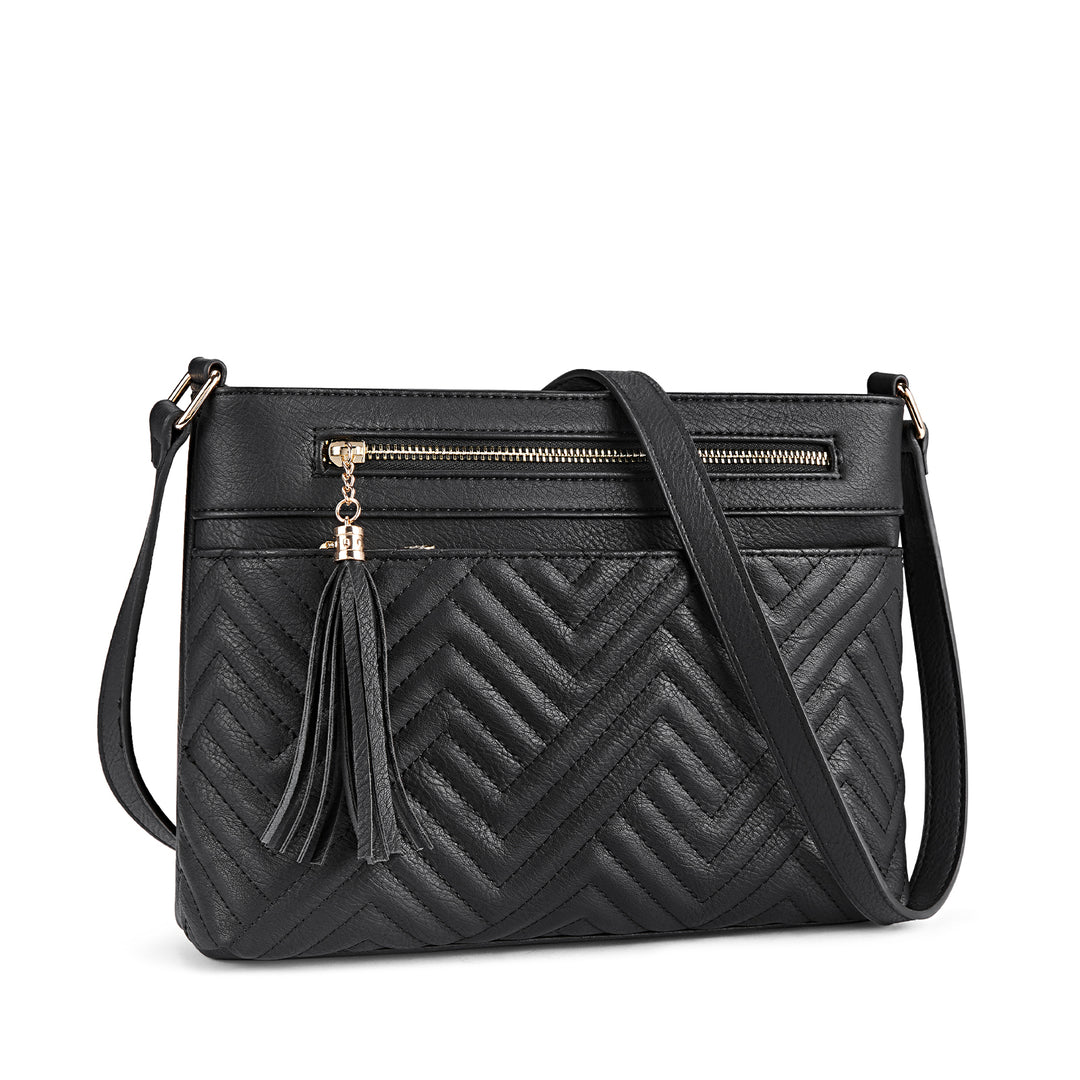 Nola Quilted Trendy Tassel Crossbody Shoulder Bag