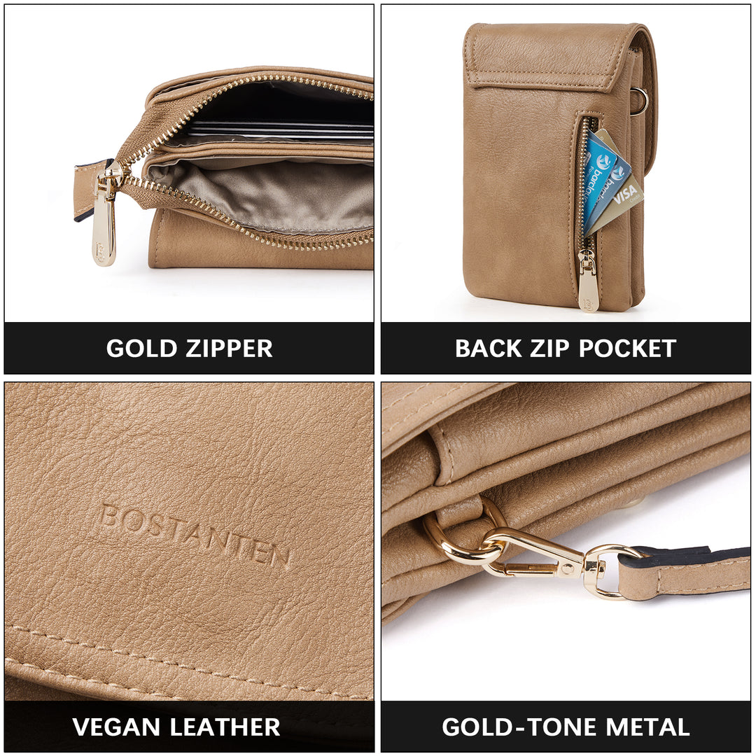 Evelyn Leather Crossbody Phone Wallet For Women —— Boudoir Style