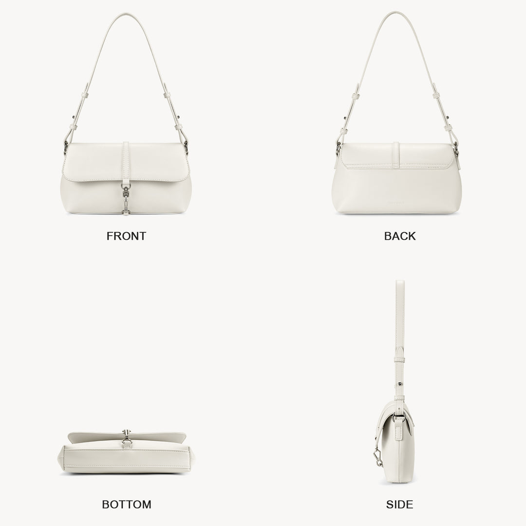 KWELI Chic Saddle Clasp Shoulder Bag