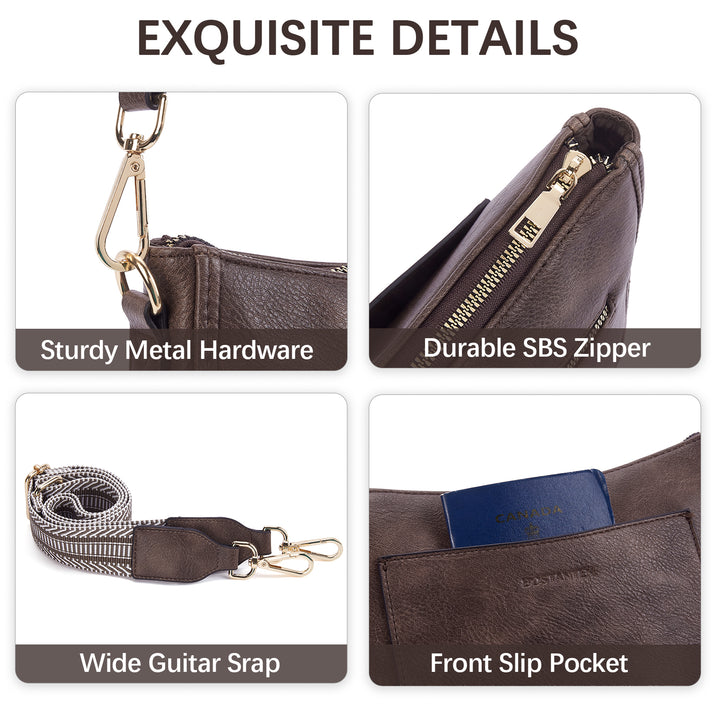 Nola Reversible Boho Straps Vegan Leather Hobo Handbags