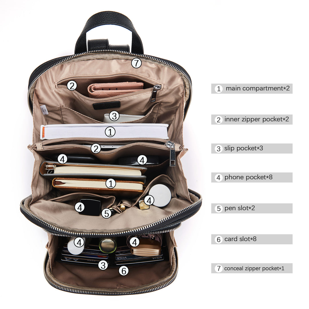 Vrba Genuine Leather Backpack Purse — Bostanten – BOSTANTEN Vrba Genuine Leather Backpack Purse — Bostanten – BOSTANTEN