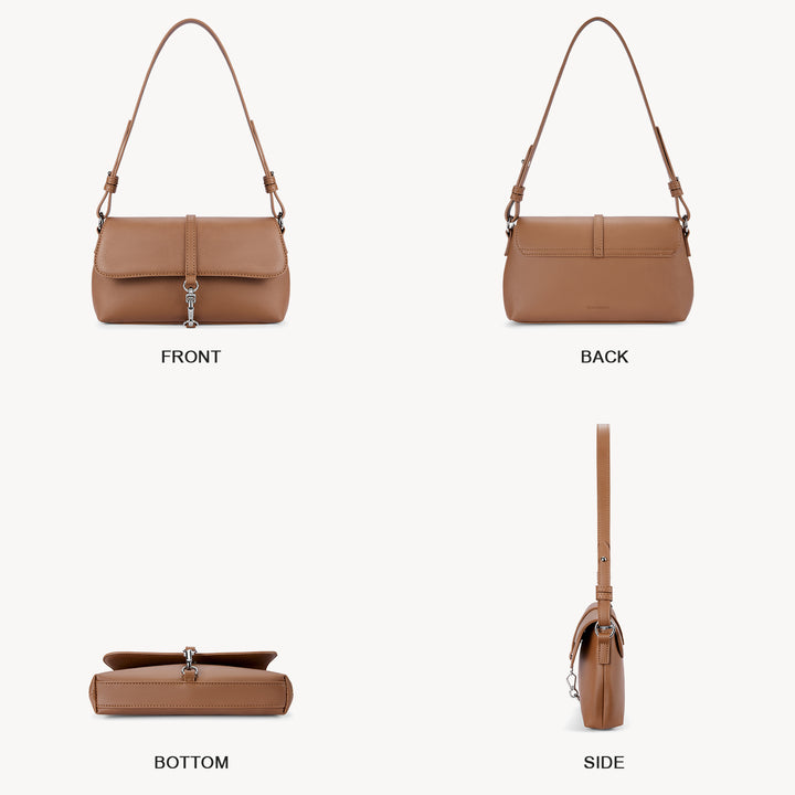 KWELI Chic Saddle Clasp Shoulder Bag