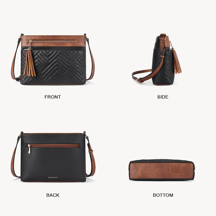 Nola Quilted Trendy Tassel Crossbody Shoulder Bag