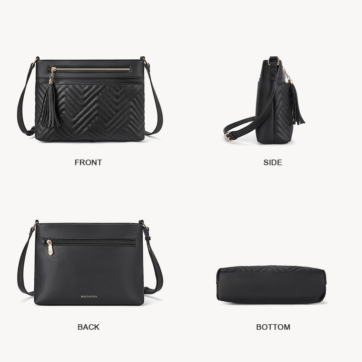 Nola Quilted Trendy Tassel Crossbody Shoulder Bag