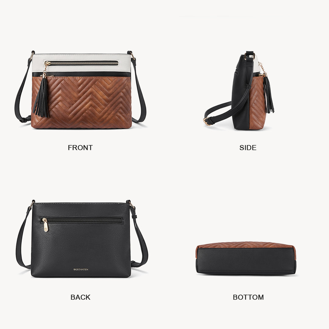 Nola Quilted Trendy Tassel Crossbody Shoulder Bag