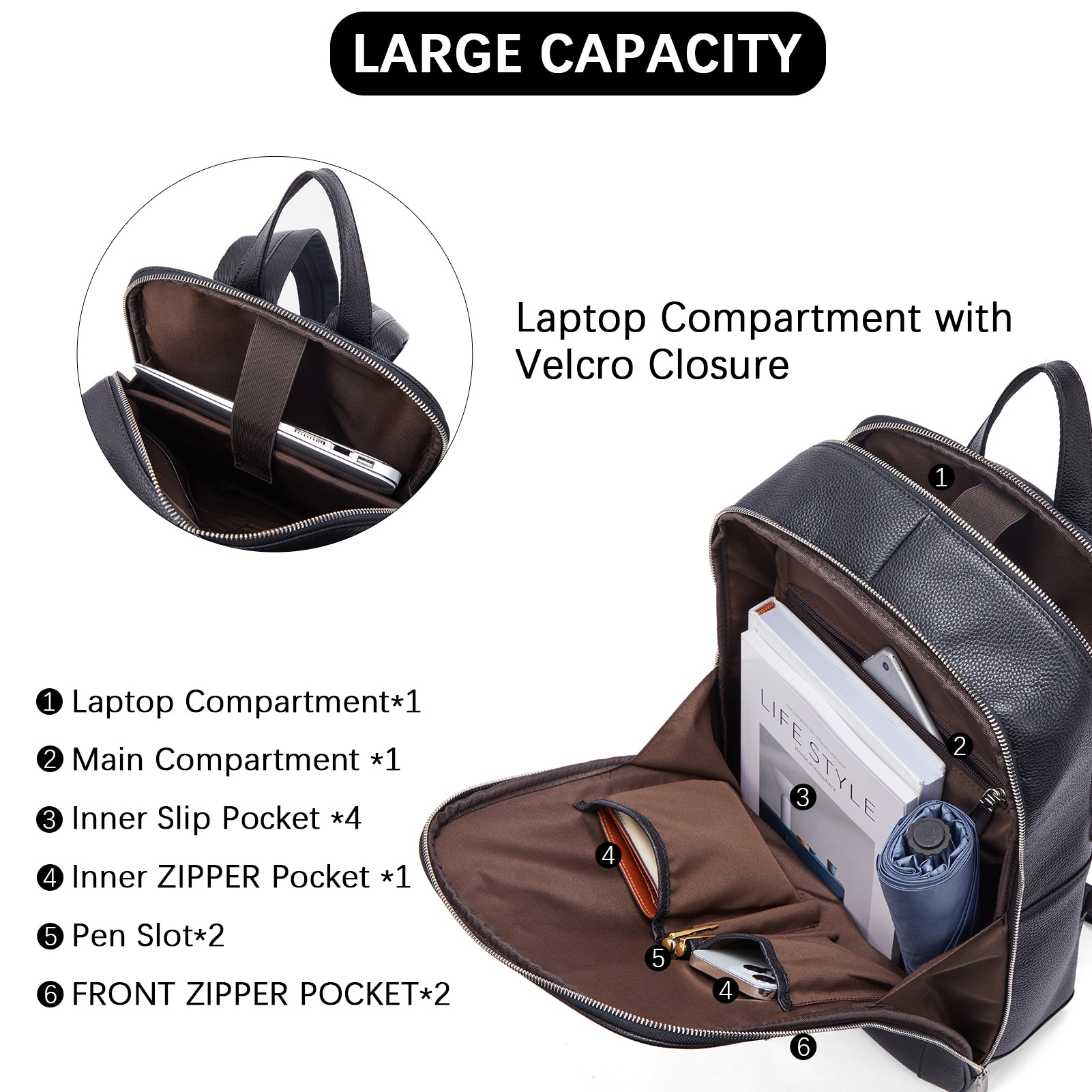 Top Men's Leather Backpack for School and Travel Top Men's Leather Backpack for School and Travel