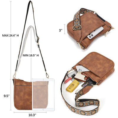 Nola Colorful straps Medium Hobo Crossbody Bag