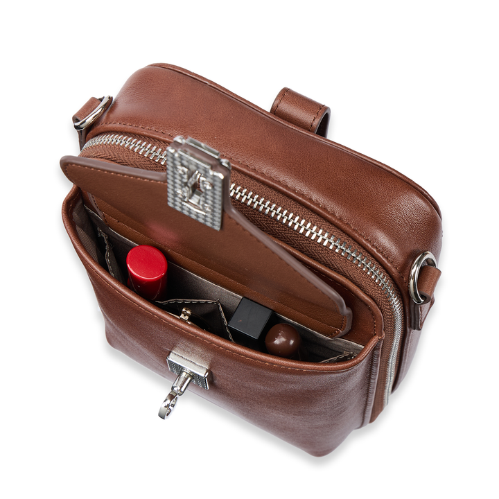 Nevin Vegetable-Tanned Genuine Leather Crossbody Phone Bag