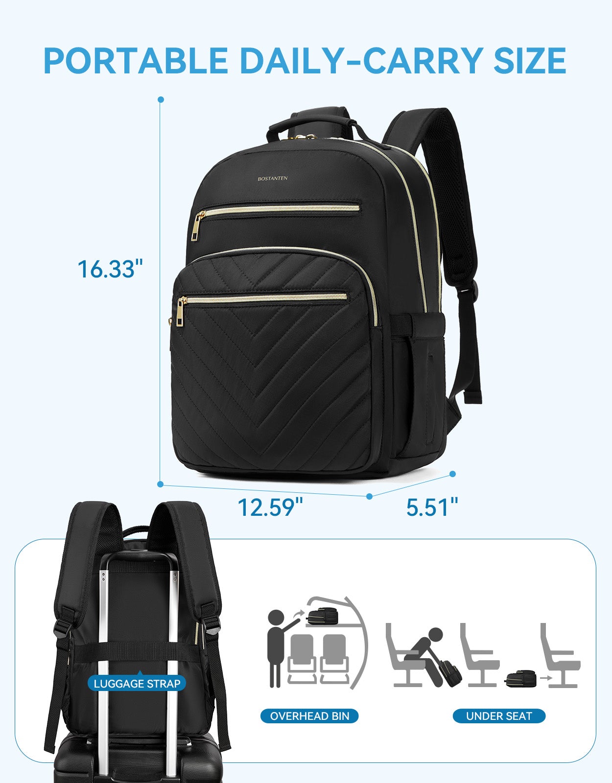 Minoru Chic and Expansive Quilted Patchwork 15.6“ Laptop Backpack