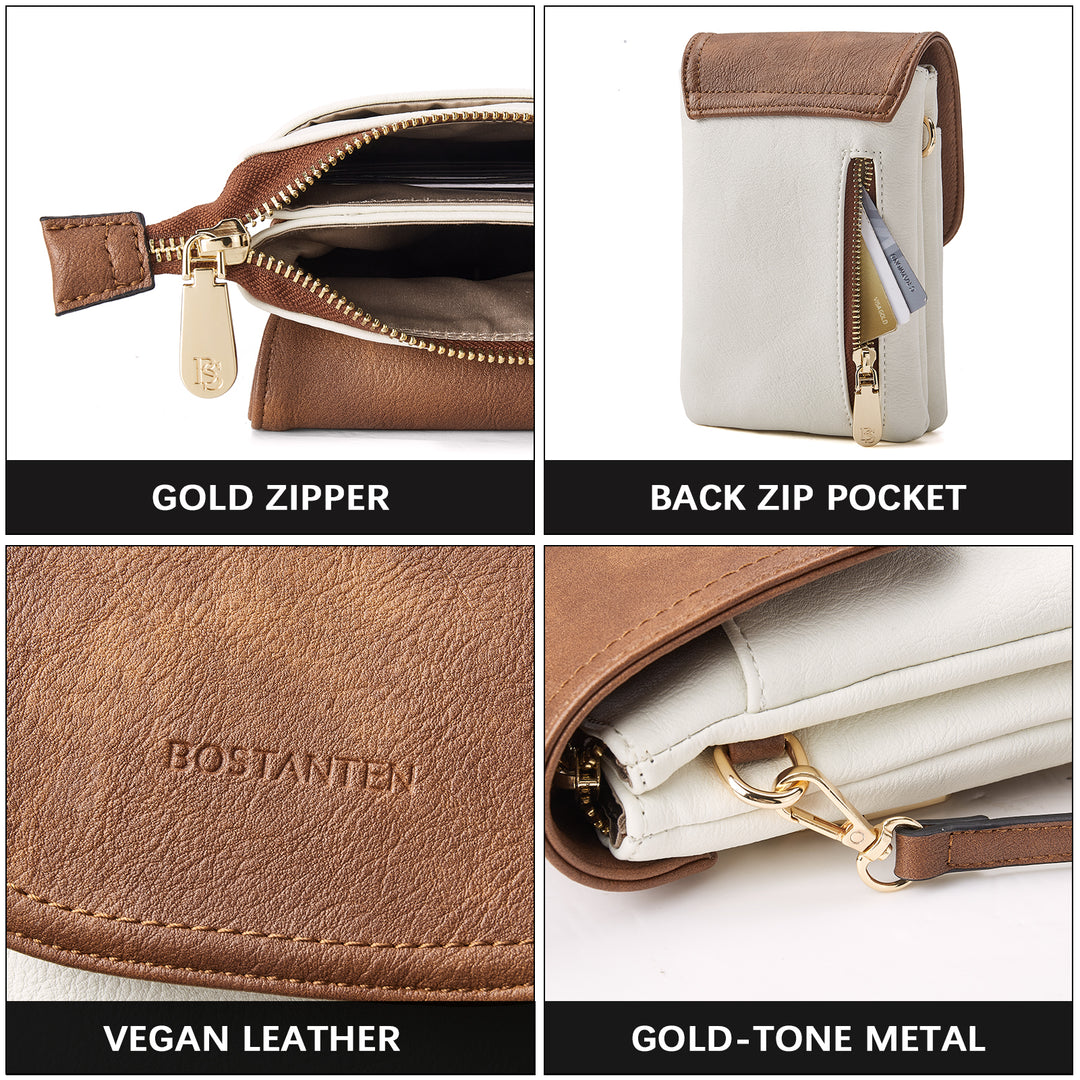 Evelyn Leather Crossbody Phone Wallet For Women —— Boudoir Style