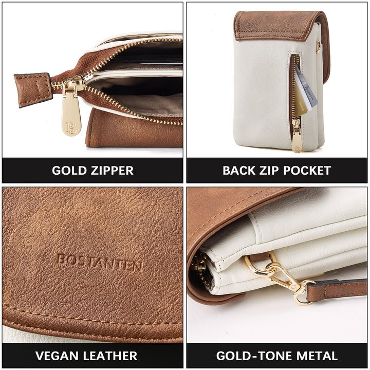 Evelyn Leather Crossbody Phone Wallet For Women —— Boudoir Style