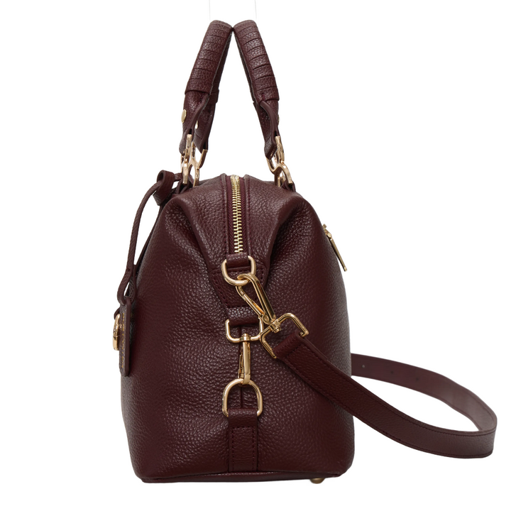 Nevin Genuine Leather Boston Handbag