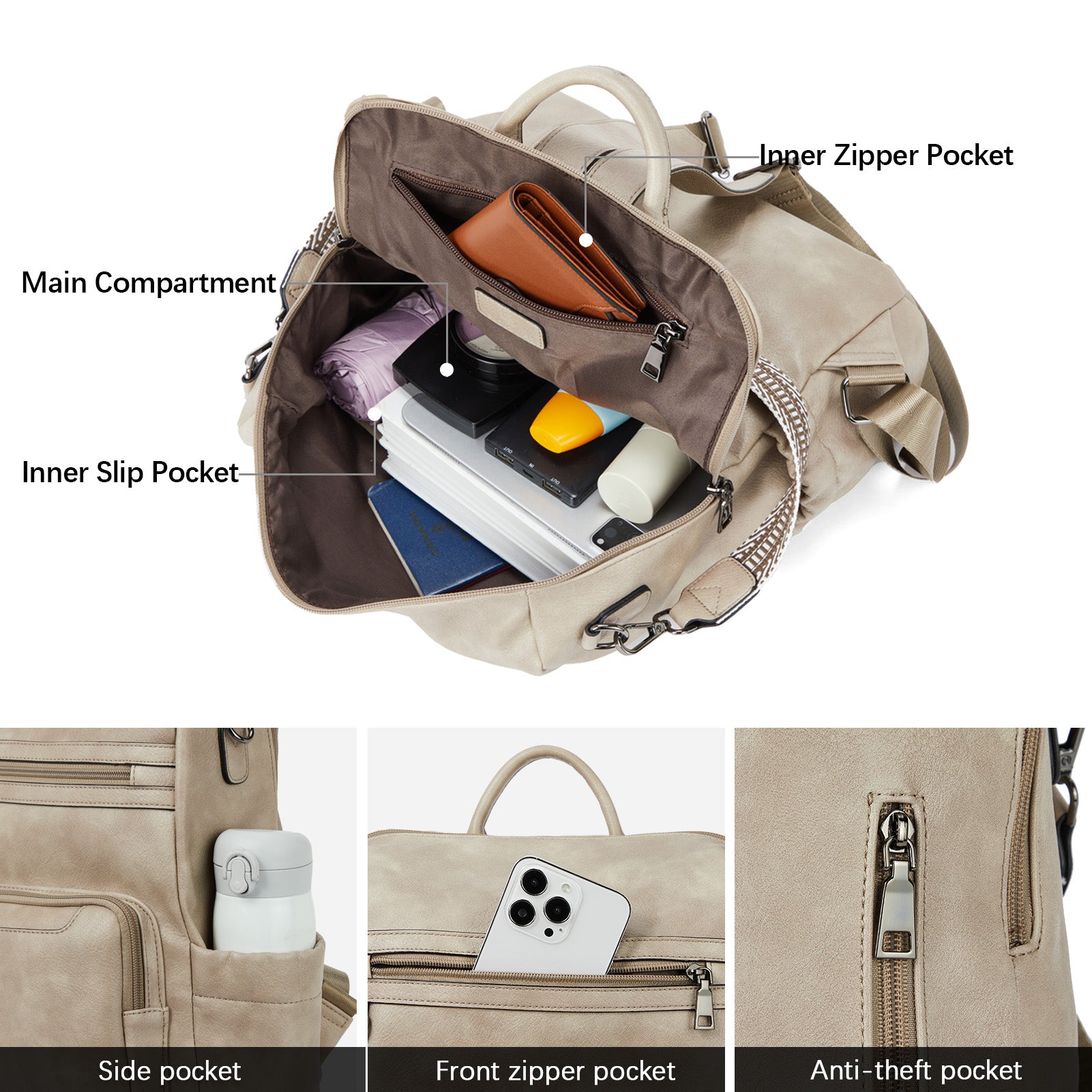 Nombongo Black Backpack Purse — Bostanten – BOSTANTEN