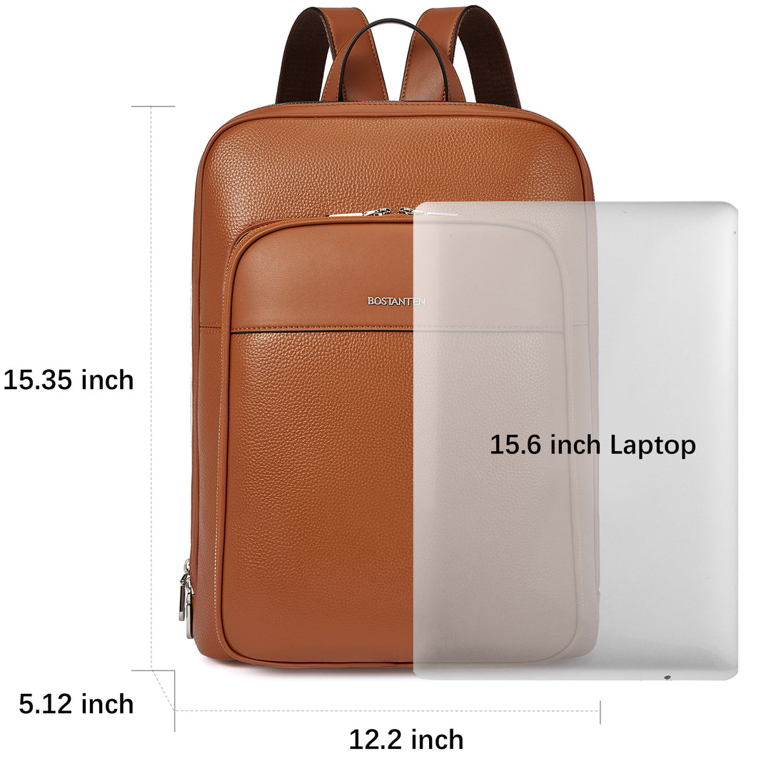 college leather backpack Vallis Vintage Leather Laptop College Travel Backpack