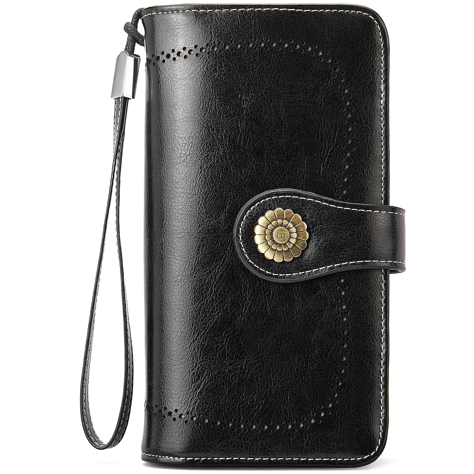 Lomy Big Clutch Wallet For Women With Wristlet — Bostanten – BOSTANTEN