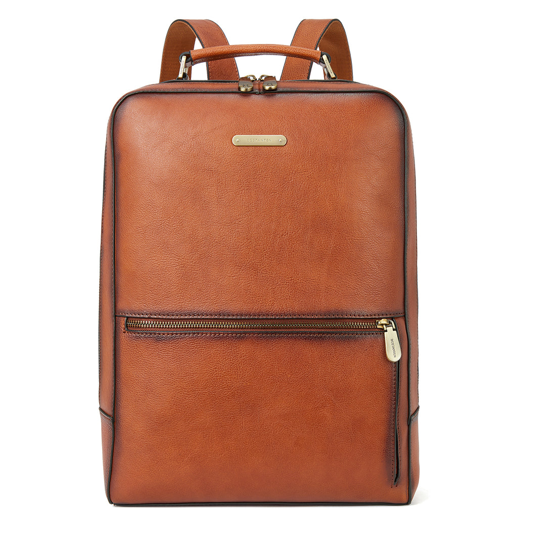 brown leather laptop backpack Nombongo Handmade Brown Vintage Leather Backpack