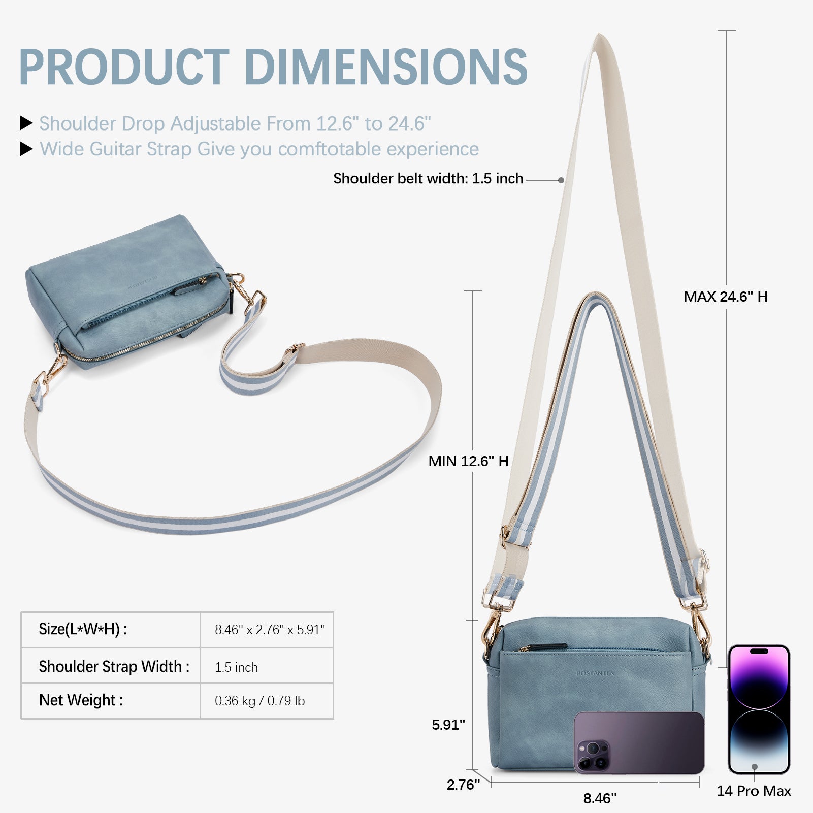 Triple Zip Cell Phone Leather Handbag - Organize Your Essentials
